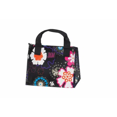 Joann Marie Designs P2lbbfp Poly Lunch Bag - Black Flower Power Pack Of 6