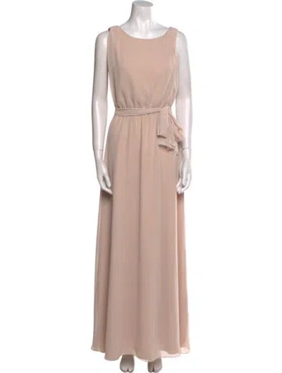 Pre-owned Joanna August Scoop Neck Long Dress In Neutral