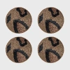 Joanna Buchanan Animal Print Coasters In Brown