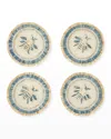 Joanna Buchanan Bee Straw Coasters 4-piece Set In Natural/ Blue