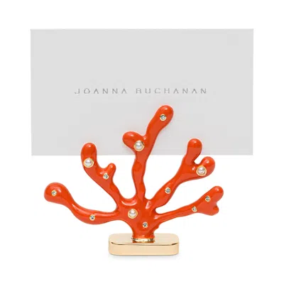 Joanna Buchanan Coral Placecard Holders, Set Of 2 In Orange