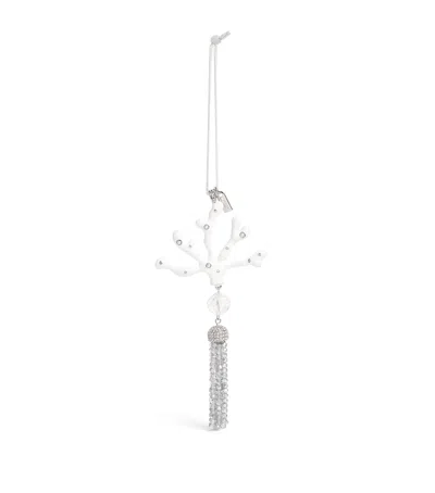 Joanna Buchanan Coral Tassle Tree Decoration In White