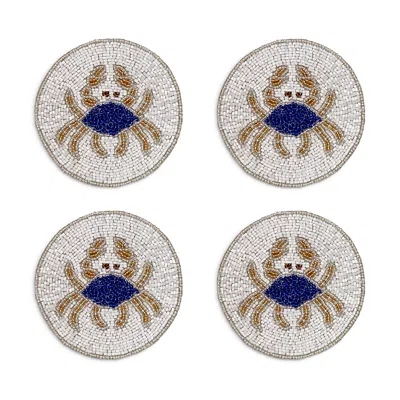 Joanna Buchanan Crab Coasters, Set Of 4 In Blue