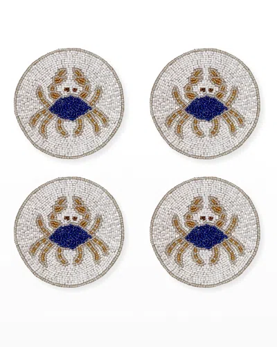 Joanna Buchanan Crab Coasters, Set Of 4 In White