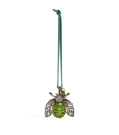 Joanna Buchanan Crystal Bee Tree Decoration In Green
