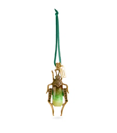 Joanna Buchanan Crystal Grasshopper Tree Decoration In Green