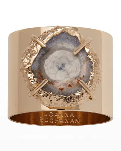 Joanna Buchanan Crystal Quartz Napkin Rings, Set Of 2 In Gold