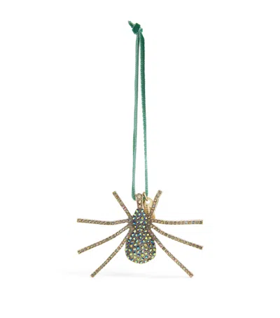 Joanna Buchanan Crystal Spider Tree Decoration In Green