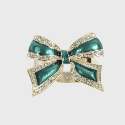 Joanna Buchanan Enamel Bow Skinny Napkin Rings, Set Of Four