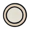 Joanna Buchanan Fringed Two-tone Straw Placemat, Set Of 4 In Black