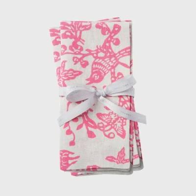 Joanna Buchanan Garden Print Napkin, Set Of Two In Pink