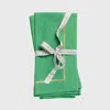 Joanna Buchanan Gold Trim Linen Dinner Napkins