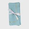 Joanna Buchanan Linen Dinner Napkins 2-piece Set In Duck Egg