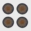 Joanna Buchanan Hand Beaded Coasters In Purple