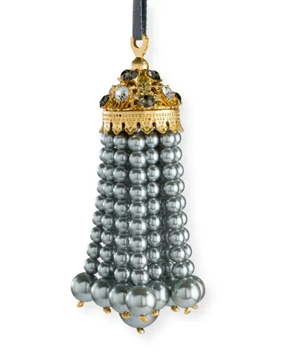Joanna Buchanan Hanging Pearly Tassel Ornament In Gray