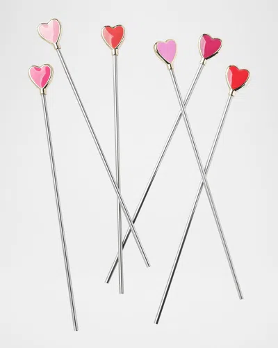 Joanna Buchanan Heart Swizzle Sticks In Multi