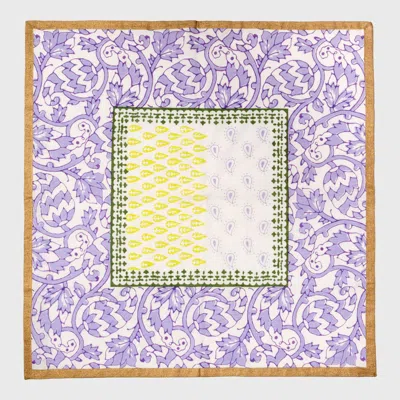 Joanna Buchanan Joyful Block Print Napkin, Set Of Two In Purple