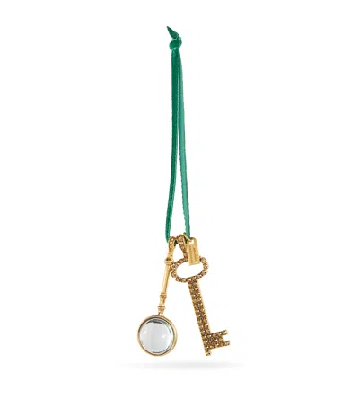 Joanna Buchanan Key And Magnifying Glass Tree Decoration In Gold