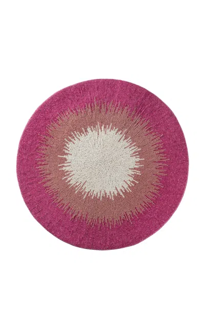 Joanna Buchanan Ombre Beaded Placemat In Pink