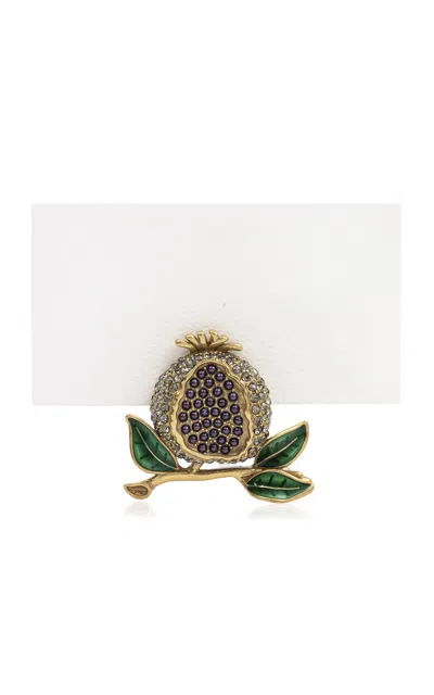 Joanna Buchanan Pomegranate Placecard Holders; Set Of Four In Purple
