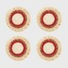 Joanna Buchanan Ruffle Edge Straw Coasters In Multi