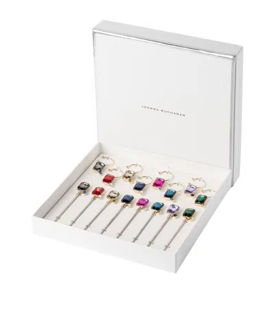 Joanna Buchanan Set Of 16 Cocktail Party Charms And Picks In Animal Print
