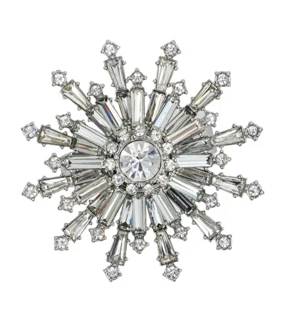Joanna Buchanan Set Of 4 Crystal Snowflake Napkin Rings In Silver