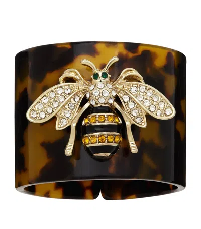 Joanna Buchanan Set Of 4 Tortoiseshell Bee Napkin Rings In Brown