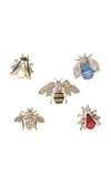 Joanna Buchanan Set-of-five Mini Bug Clip Set In Multi