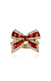 Joanna Buchanan Set-of-four Enamel Bow Skinny Napkin Rings In Red