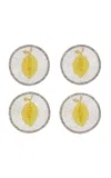 Joanna Buchanan Set-of-four  Lemon Coasters In Multi