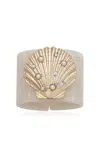 Joanna Buchanan Set-of-four Resin Shell Napkin Rings In Gold