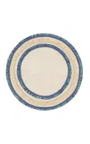Joanna Buchanan Set-of-four Ruffled Straw Placemats In Blue