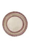 Joanna Buchanan Set-of-four Ruffled Straw Placemats In Purple