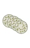 Joanna Buchanan Set-of-four  Straw Leaf Placemat In Green