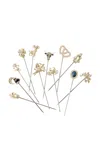 Joanna Buchanan Set-of-twelve Zodiac Cocktail Pick Gift Set In Multi