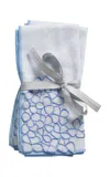 Joanna Buchanan Set-of-two Hydrangea Linen Dinner Napkins In Blue