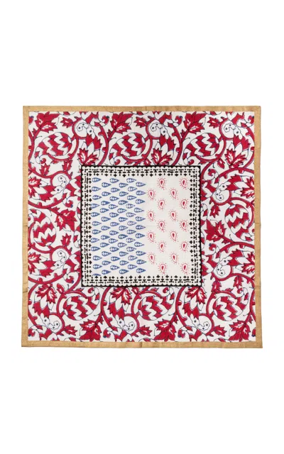 Joanna Buchanan Set-of-two Joyful Linen Napkin In Red