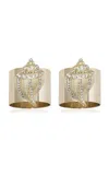 Joanna Buchanan Set-of-two Sparkle Shell Napkin Rings In Neutral