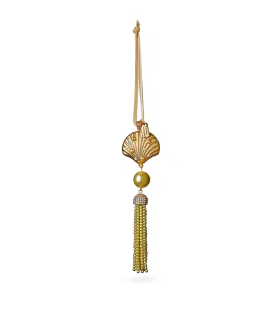 Joanna Buchanan Shell Tassel Tree Decoration In Gold