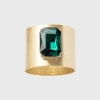 Joanna Buchanan Single Gem 2-piece Napkin Ring Set In Emerald