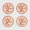 Joanna Buchanan Sparkle Bee Coasters In Orange
