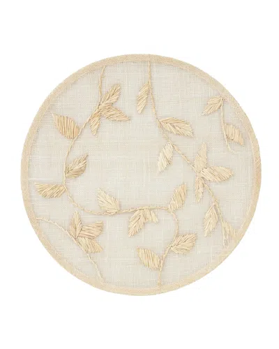 Joanna Buchanan Straw Leaf Placemat In Neutral