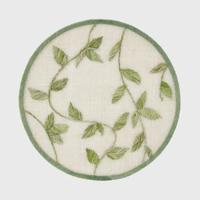 Joanna Buchanan Straw Placemat, Set Of Four In Green