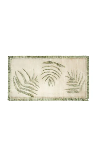 Joanna Buchanan Straw Table Runner In Green