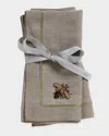 Joanna Buchanan Striped Bee Dinner Napkins, Set Of 2 In Flax