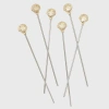 Joanna Buchanan Stripey Bee Swizzle Sticks In Gold