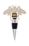 Joanna Buchanan Stripey Bee Wine Stopper In Multi