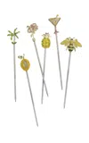 Joanna Buchanan Tropical Cocktail Picks In Multi