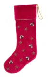 Joanna Buchanan Velvet Stocking In Berry